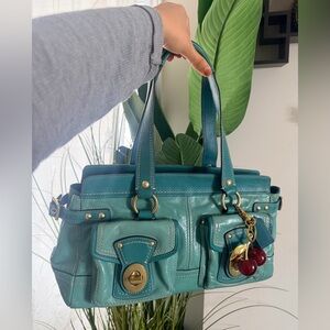 Y2K coach legacy all leather aqua color